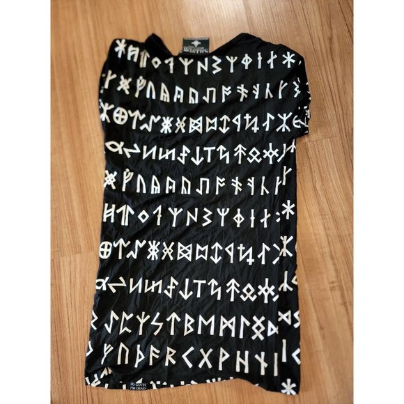 Killstar Black and White Rune Dress - Picture 3 of 3